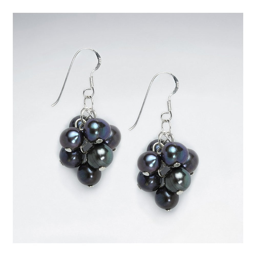 Cluster Dangling Silver Earring