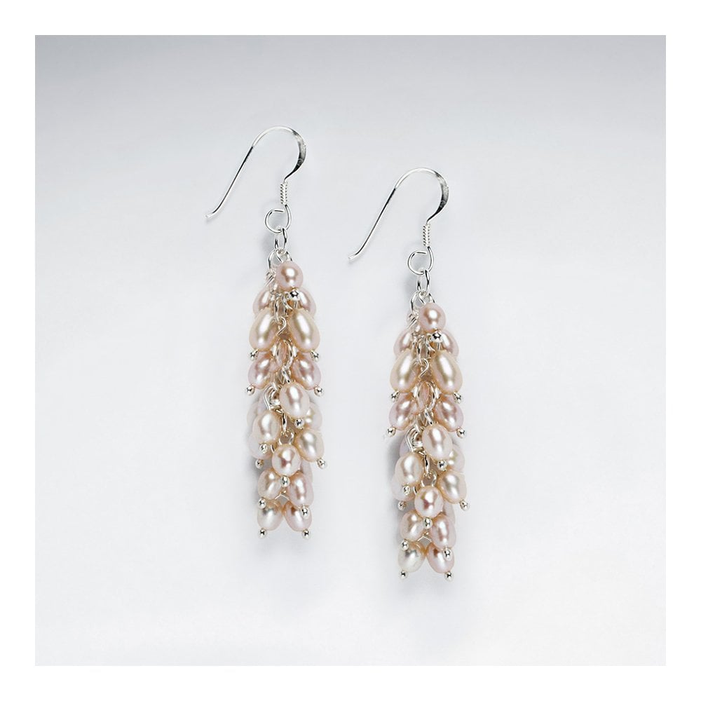 Cluster Dangling Silver Earring