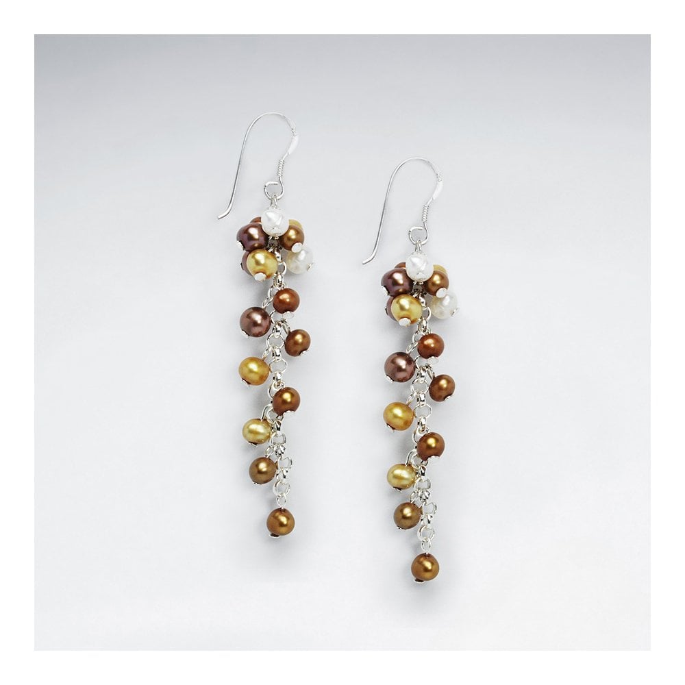 Cluster Dangling Silver Earring