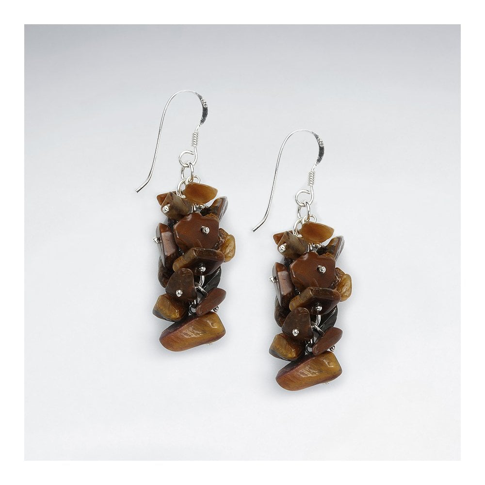 Cluster Dangling Silver Earring