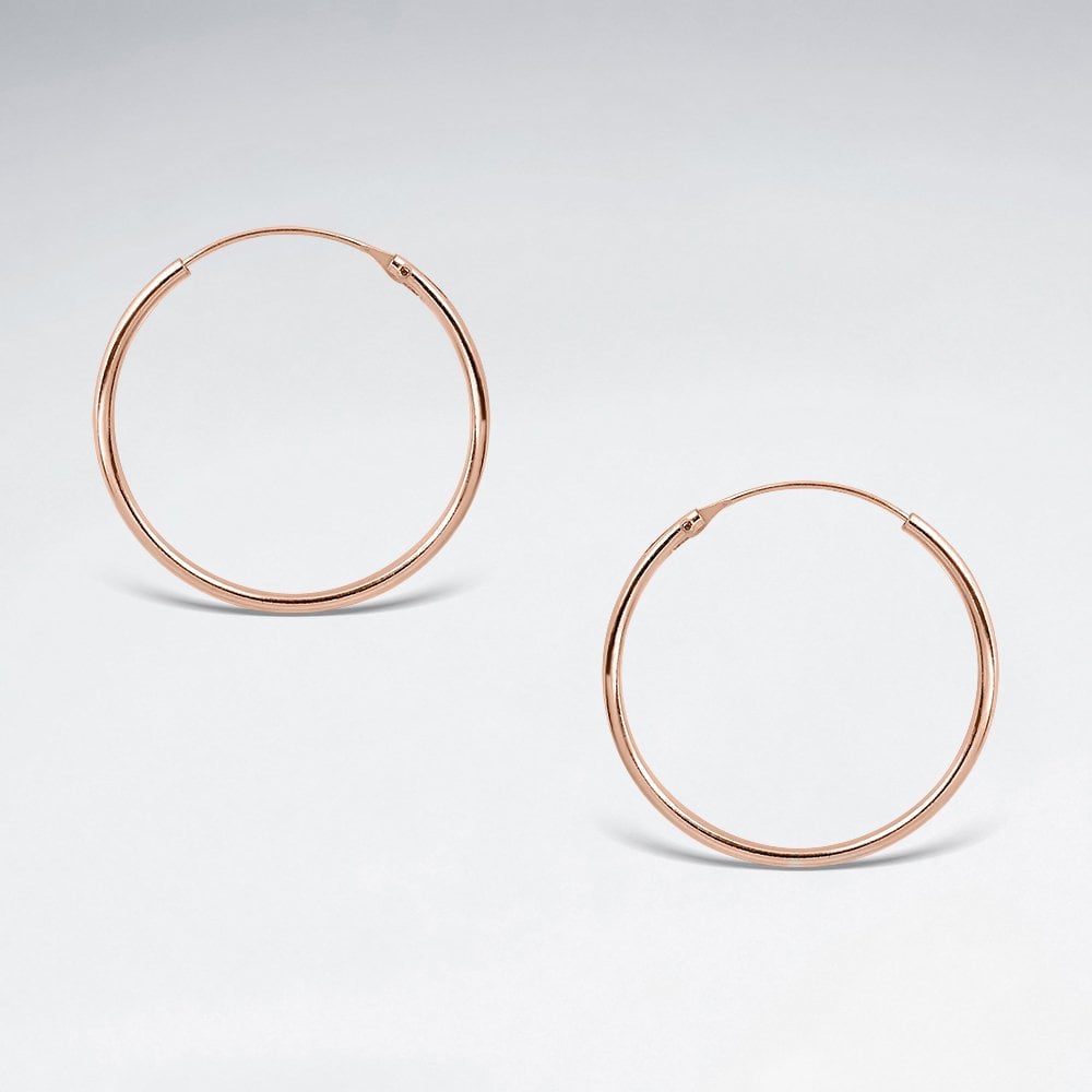 Classic Delicate 2 mm Round Tube Hoop Earrings in Silver