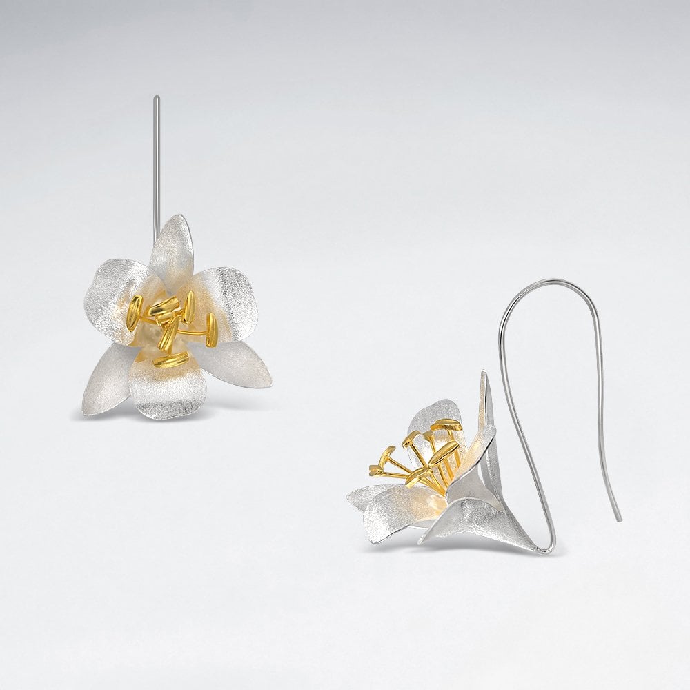 Sterling Silver Bell Flower Earrings