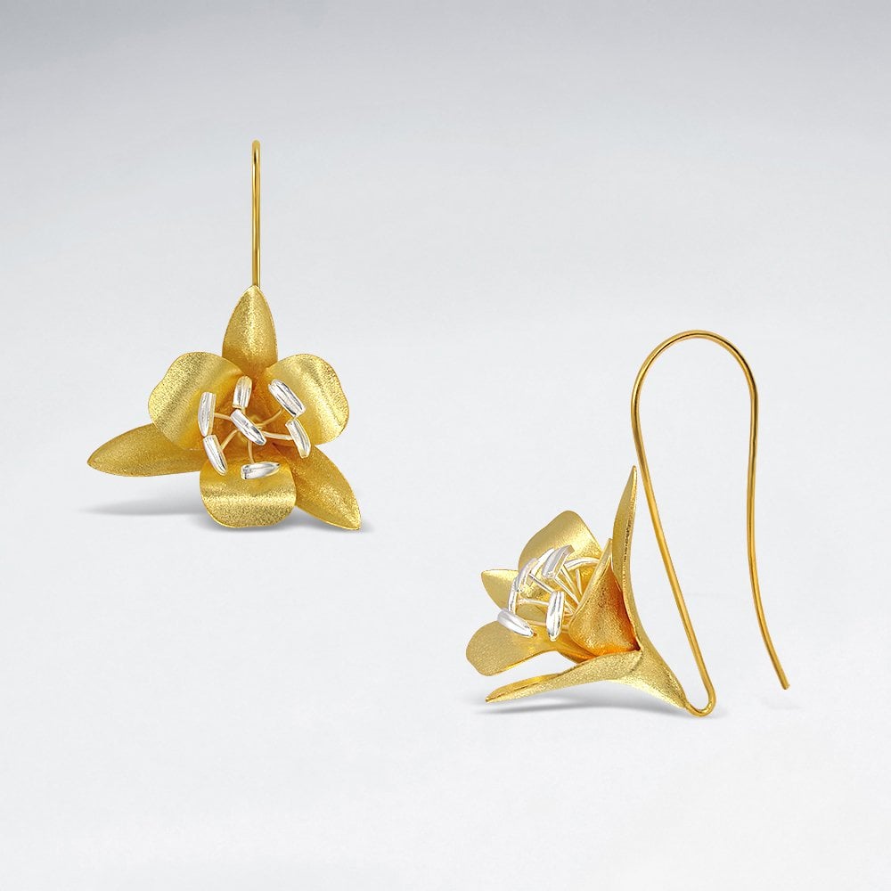 Sterling Silver Bell Flower Earrings