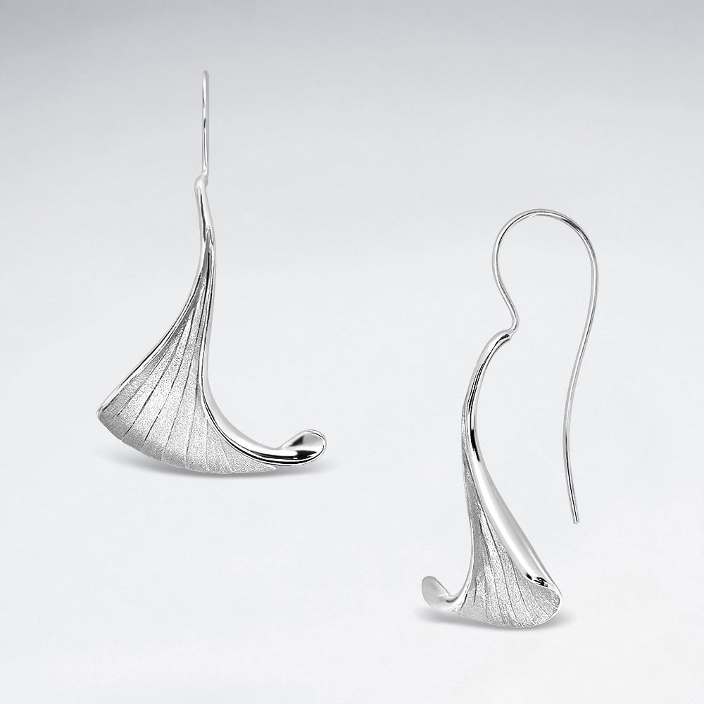 Sterling Silver Freeform Lily Flower Earrings