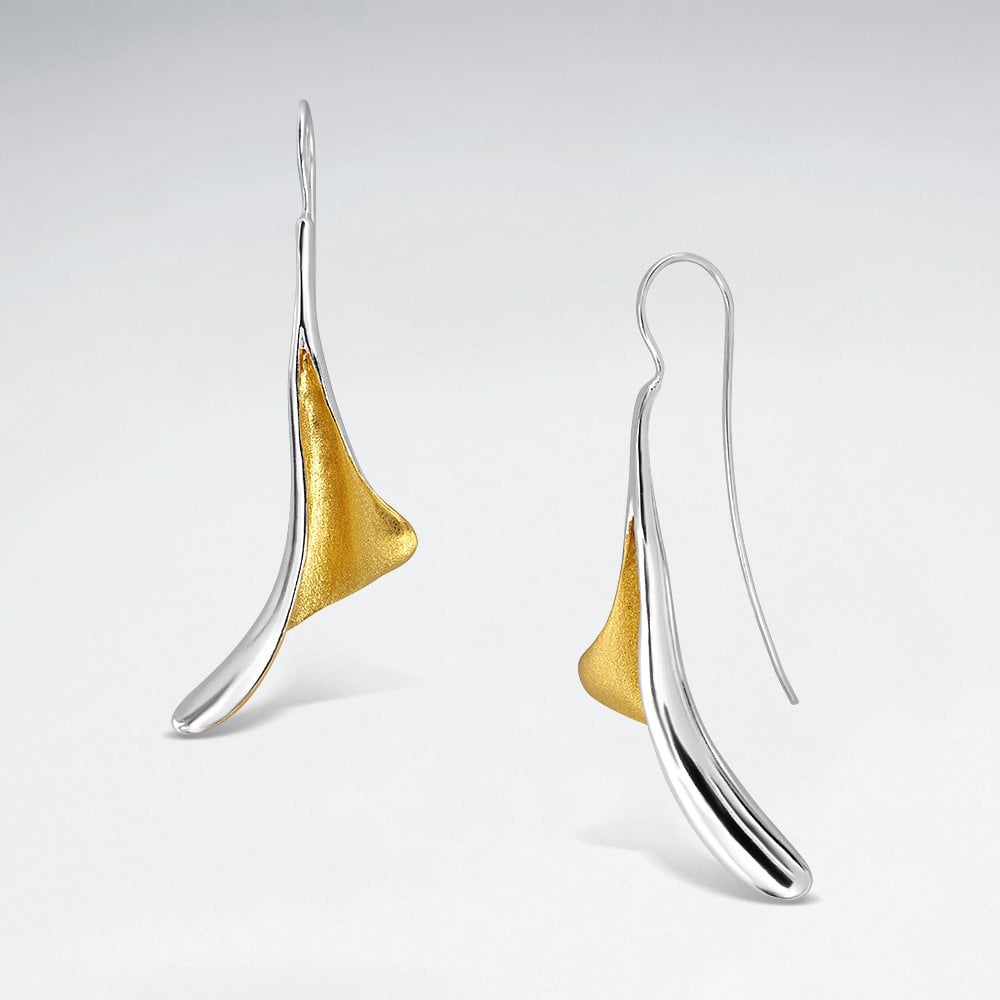 Sterling Silver Freeform Calla Lily Earrings