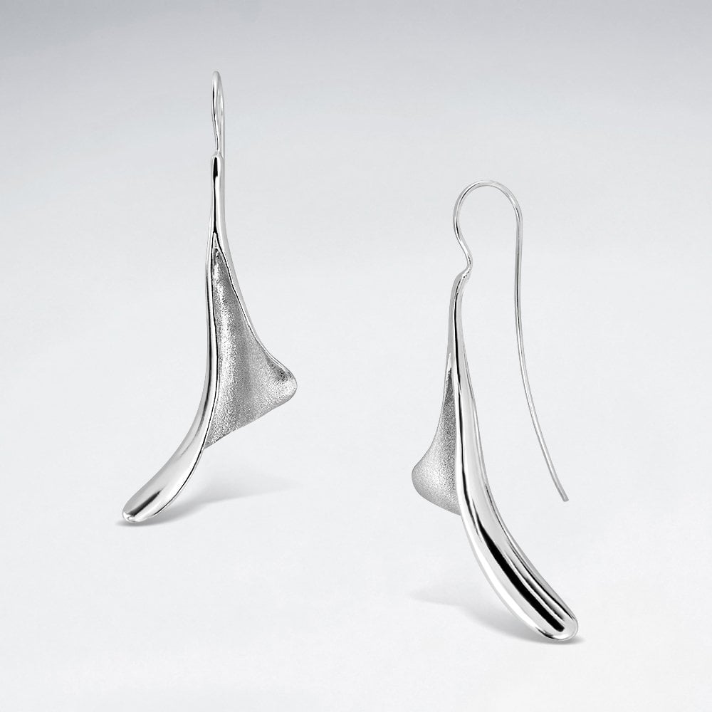 Sterling Silver Freeform Calla Lily Earrings