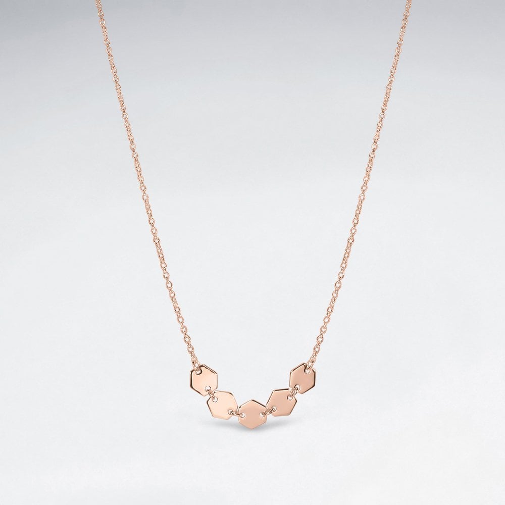 Sterling Silver Minimalist Hexagon Necklace