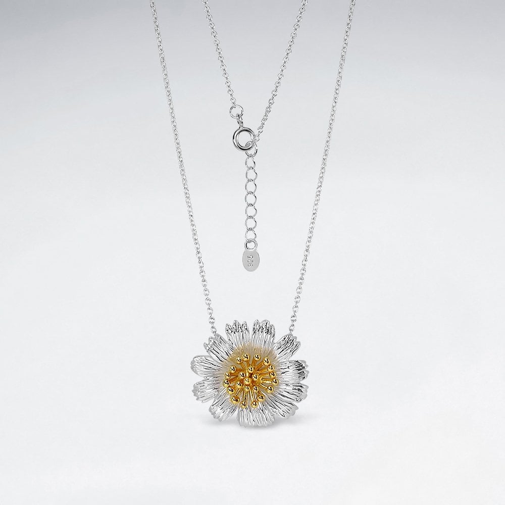 Sterling Silver Sunflower Necklace