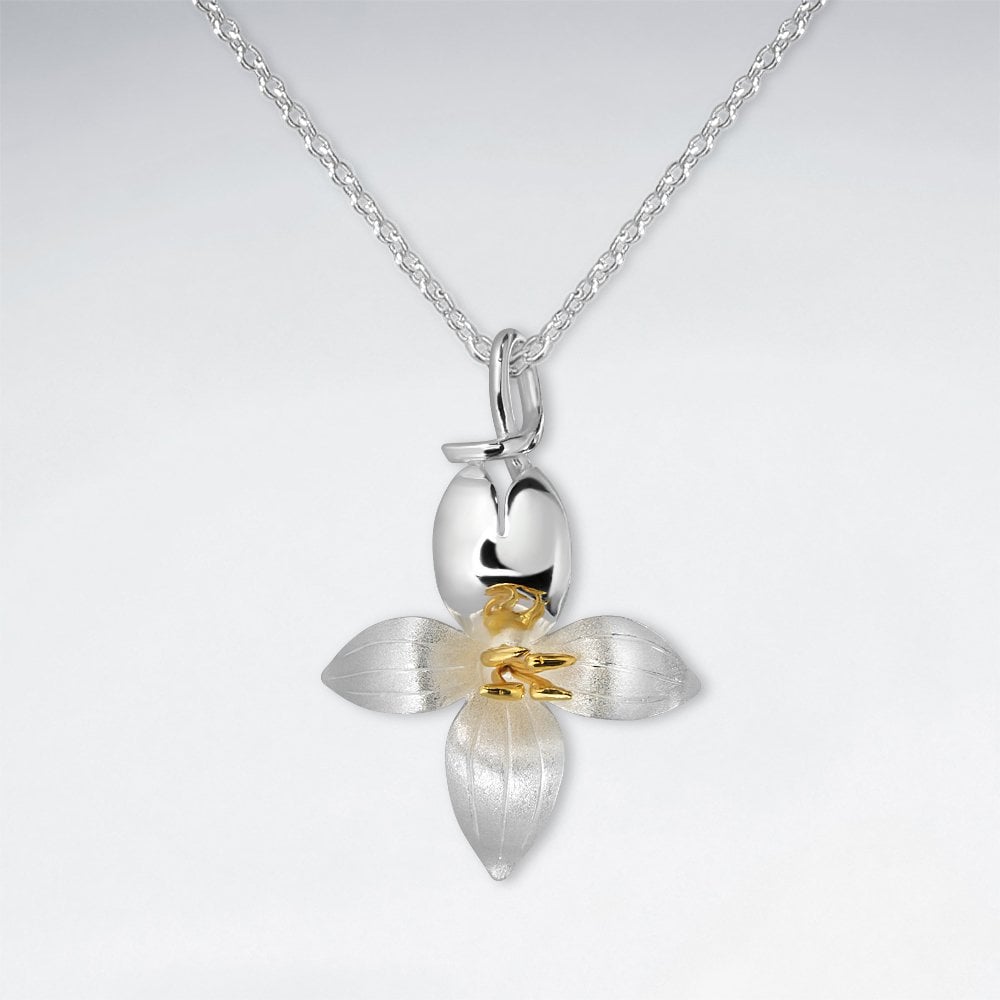Sterling Silver Blooming Flower Pendant