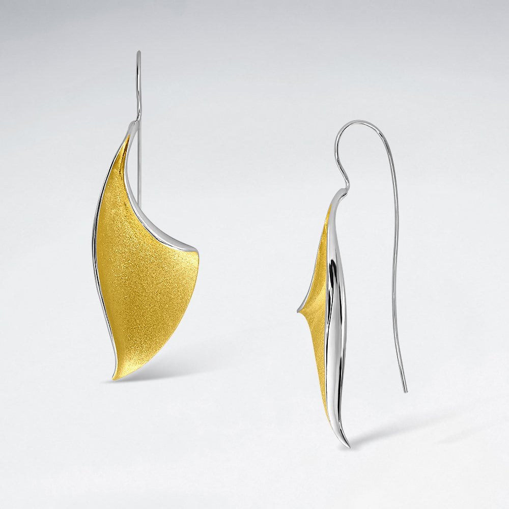 Sterling Silver Freeform Lily Petal Earrings