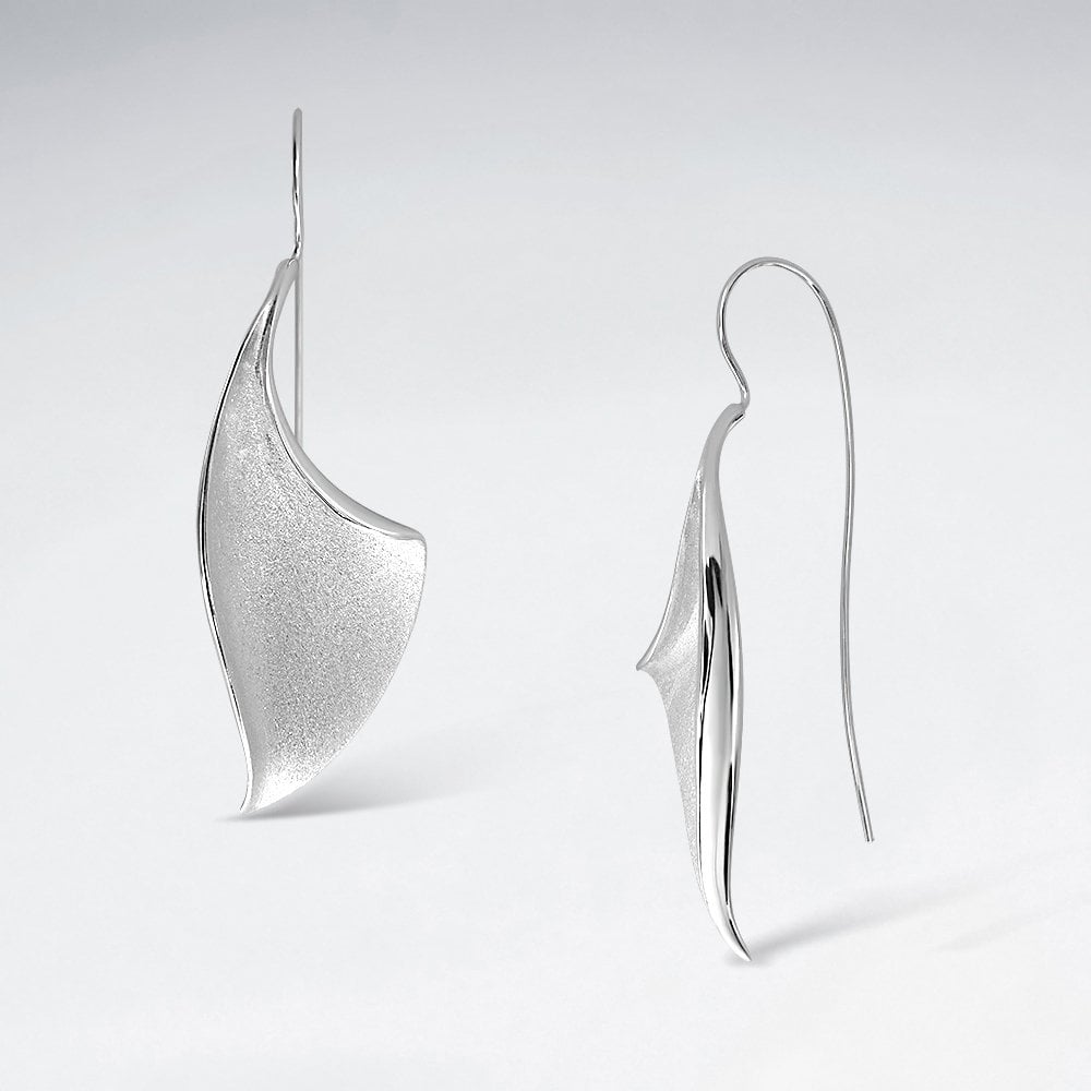 Sterling Silver Freeform Lily Petal Earrings
