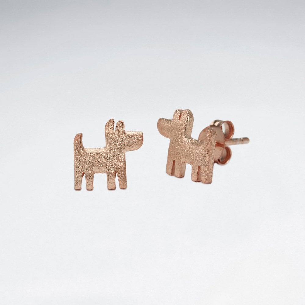 Sterling Silver Pup Silhouette Earrings