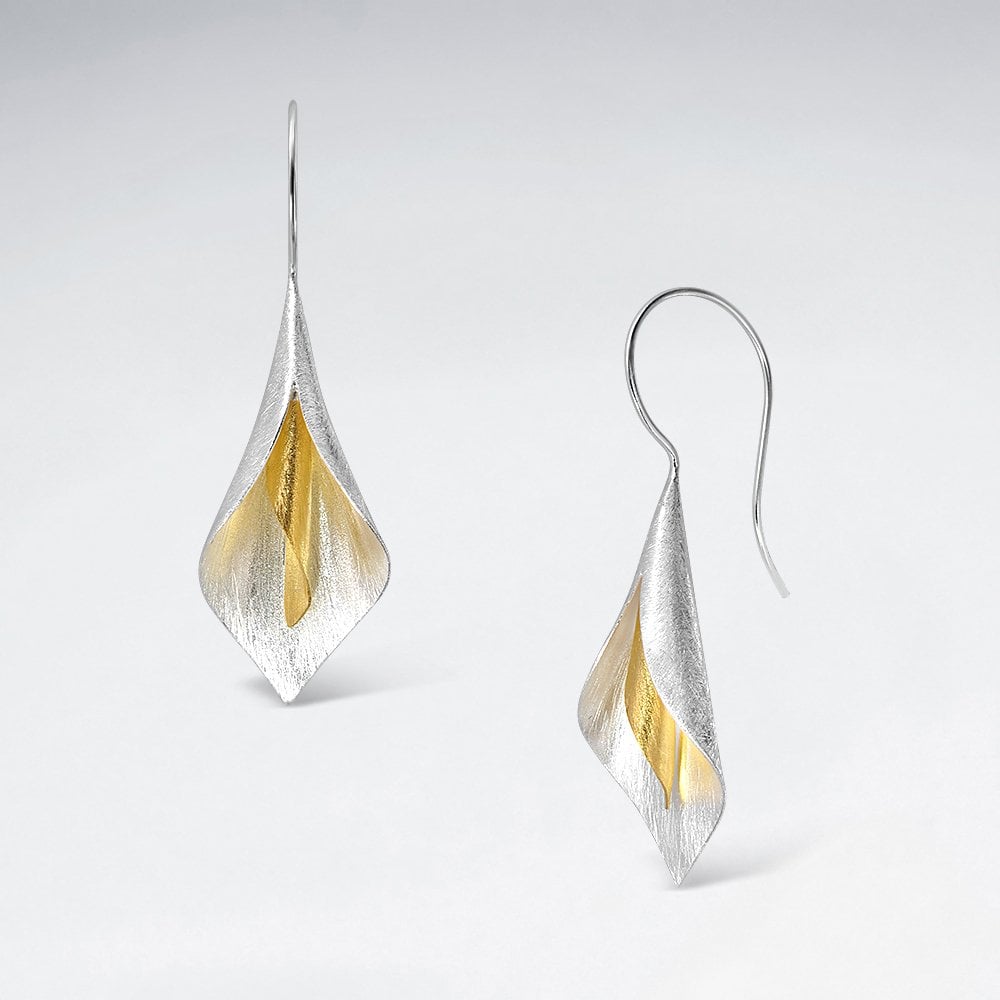 Sterling Silver Calla Lily Drop Earrings