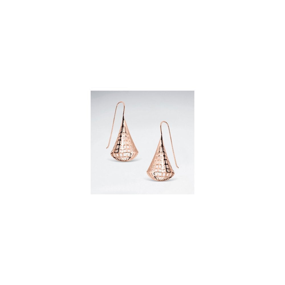 925 Sterling 3D Design Filigree Puff Drop Earrings