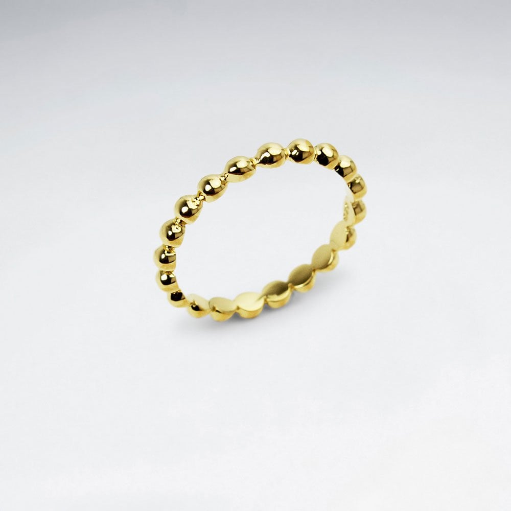 Sterling Silver Ball Chain Link Ring