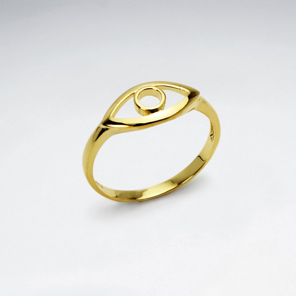 Sterling Silver Eye Cutout Ring
