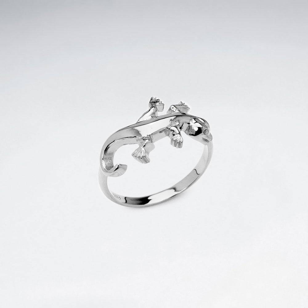 Sterling Silver Gecko Ring