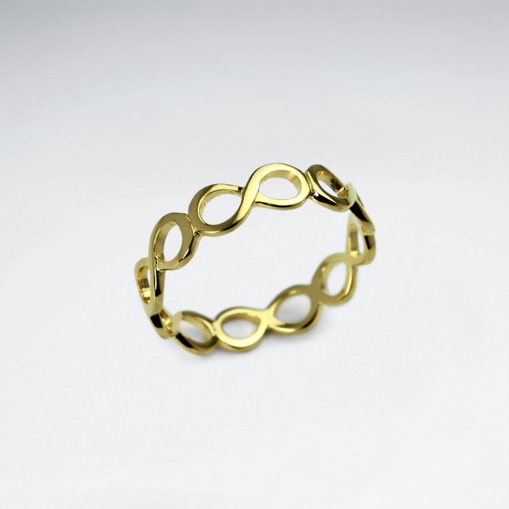 Sterling Silver Openwork Infinity Wrap Ring