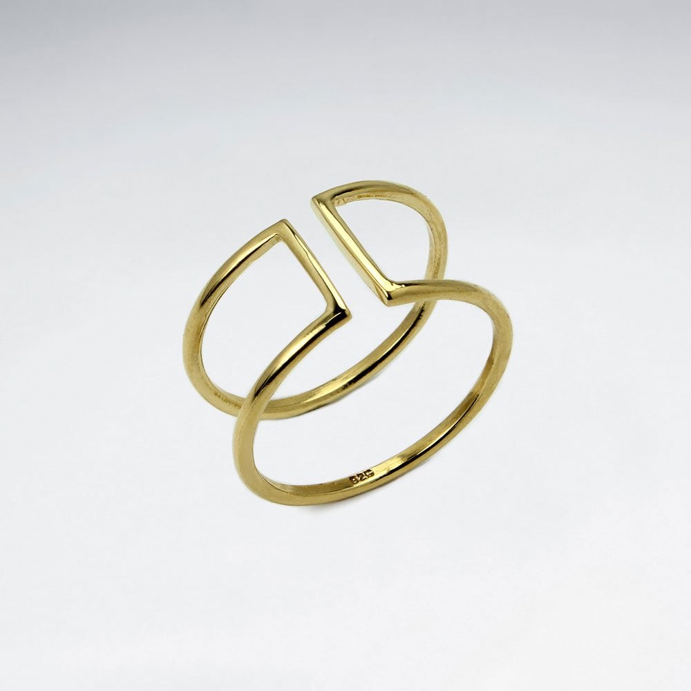 925 Silver Squared Open Cuff Ring