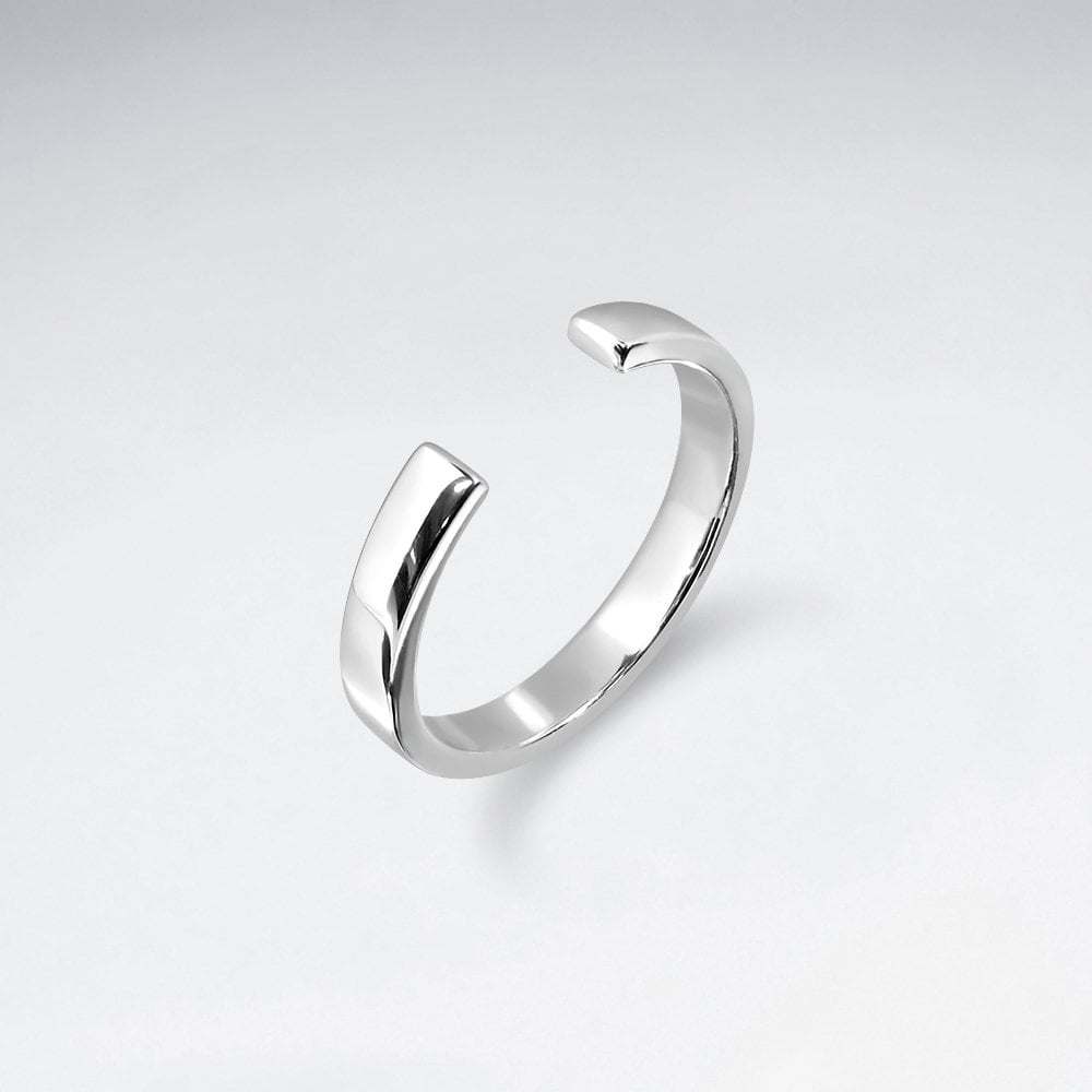 Sterling Silver Open-End Fashion Ring