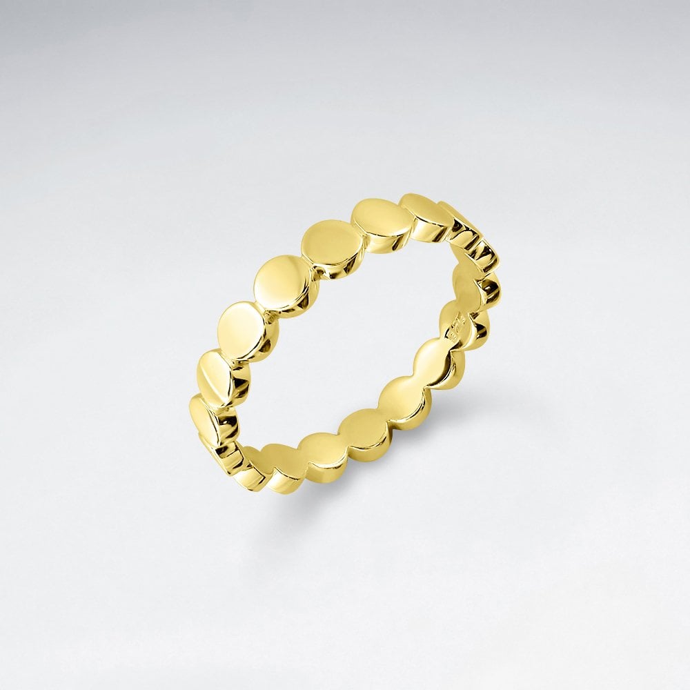 Sterling Silver Circles Silhouette Ring