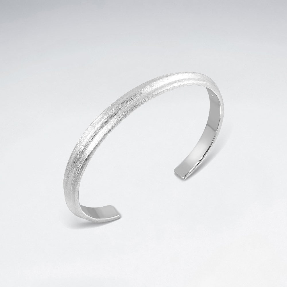 Sterling Silver Open Ended Cuff Bangle
