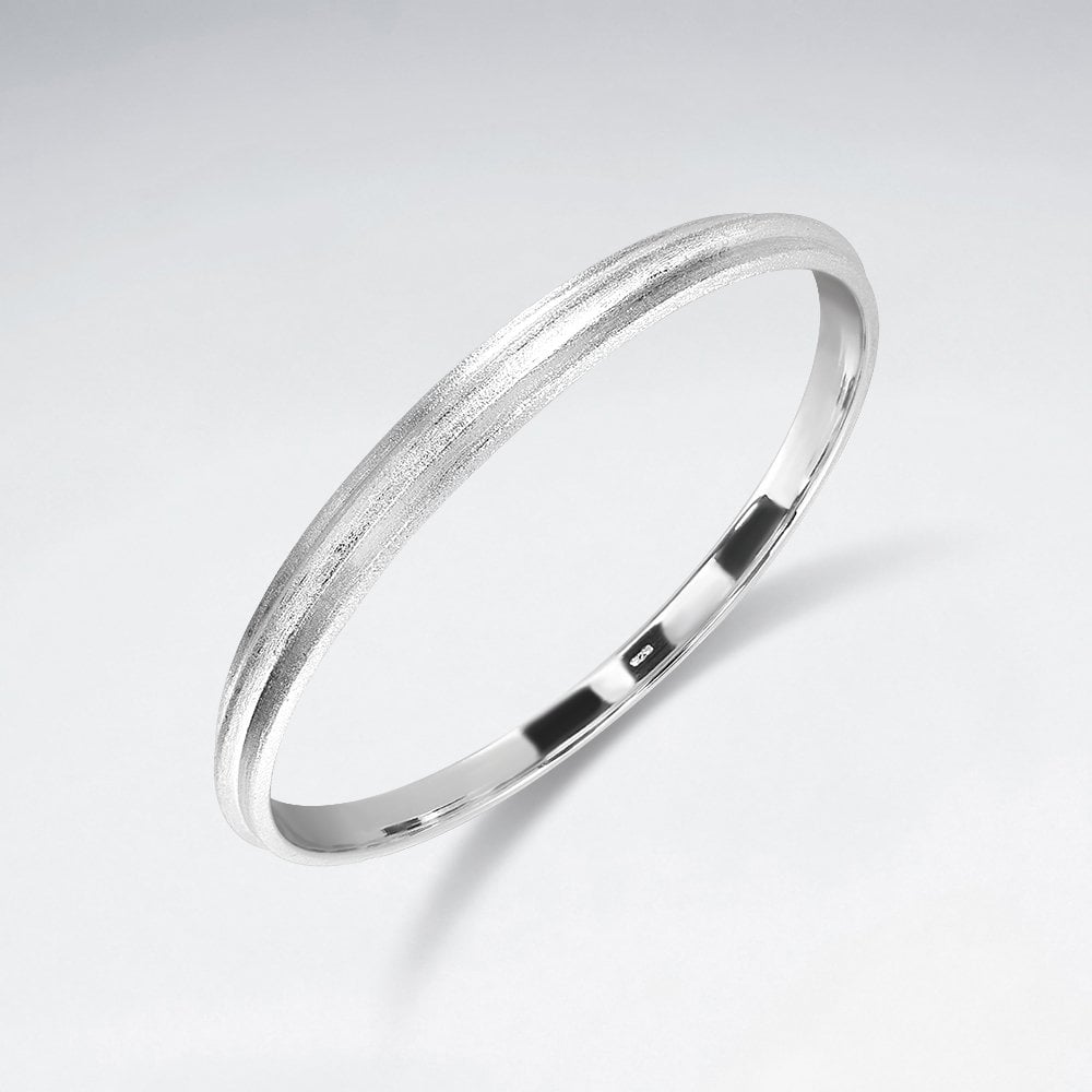 925 Silver Simple Bangle Bracelet