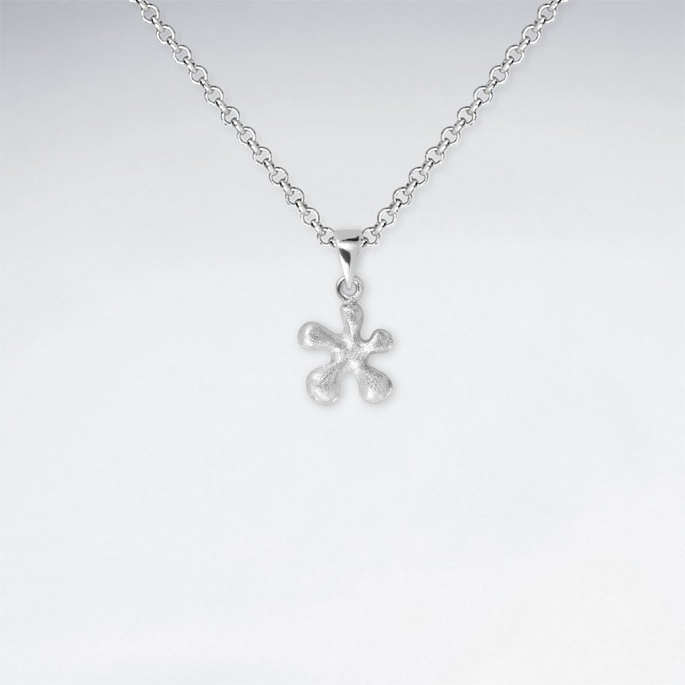 Spunky Sterling Silver Splat Silhouette Pendant