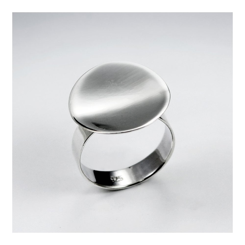 Sterling Silver Circle Disc Design Ring