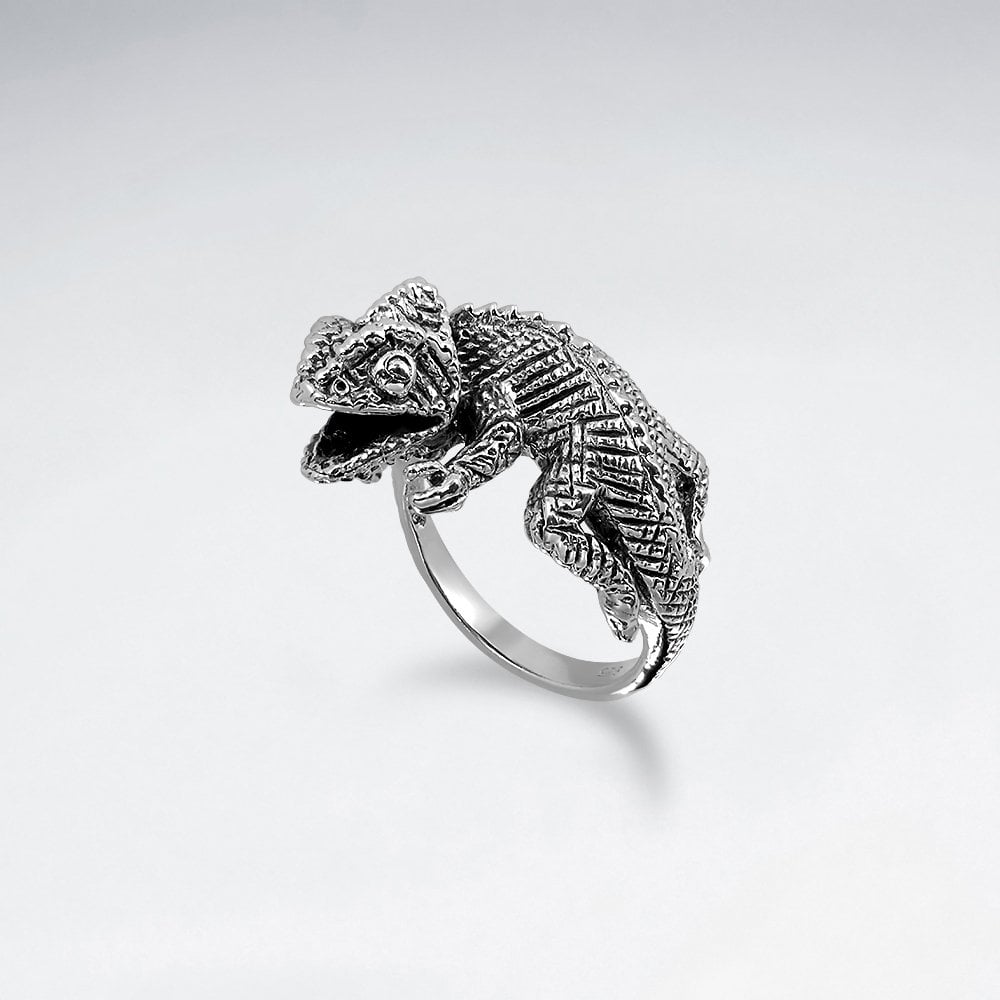 Sterling Silver Textured Reptile Ring
