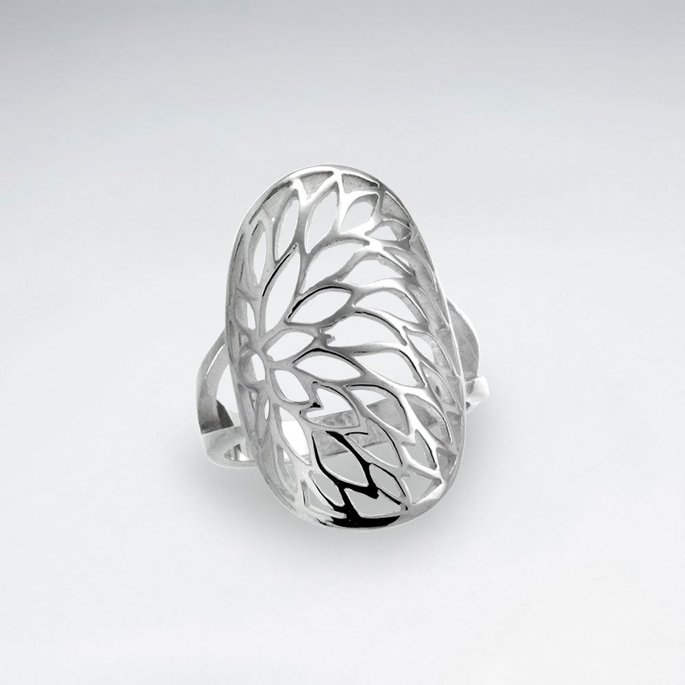 Sterling Silver Elegant Filigree Design Ring