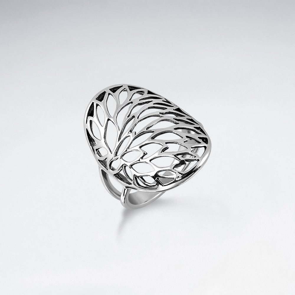 Sterling Silver Elegant Filigree Design Ring