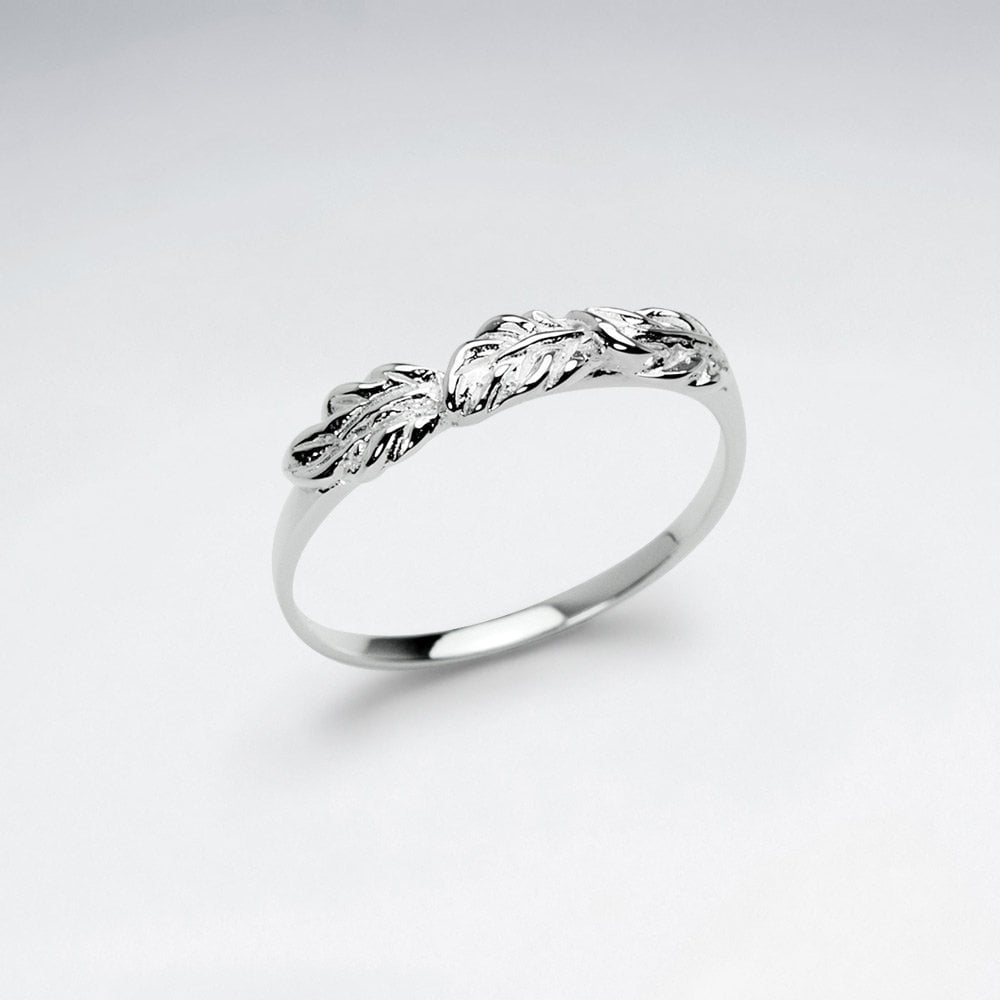 Nature's Crowning Glory Sterling Silver Leaf Ring