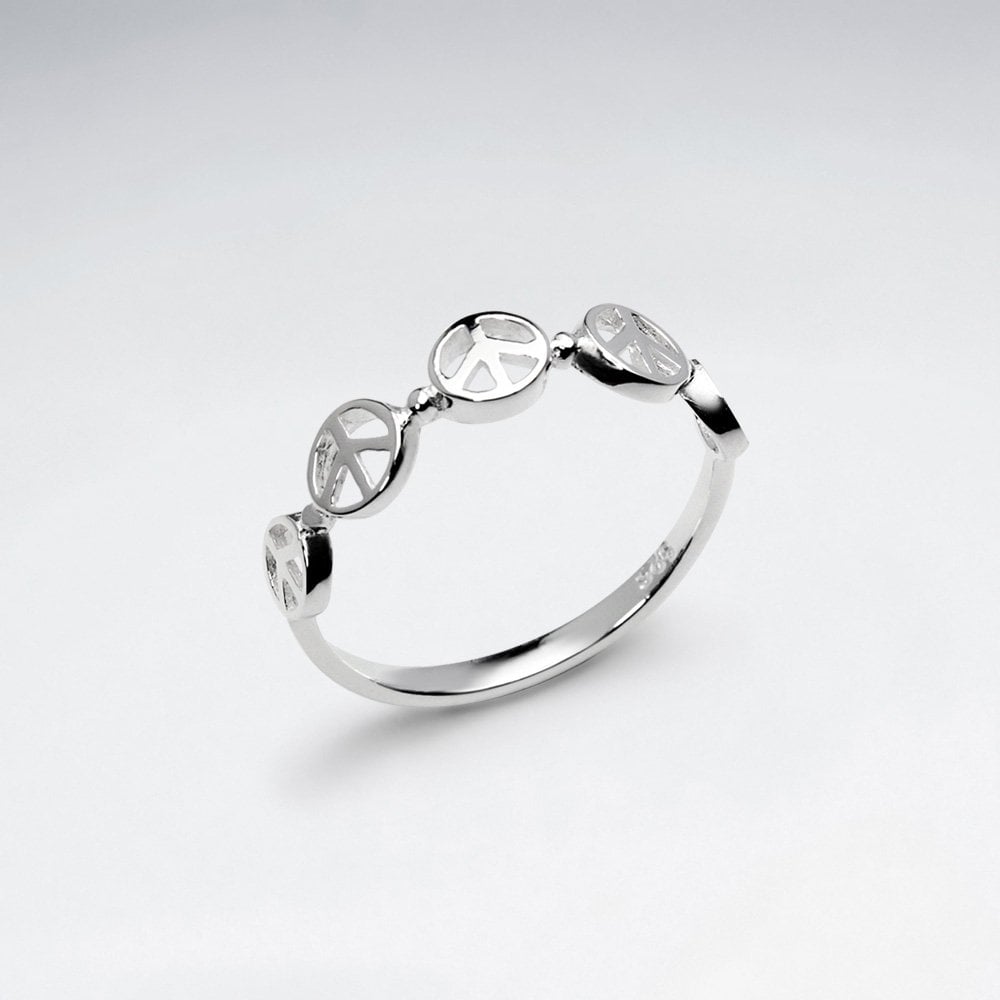 Sterling Silver Peace Ring