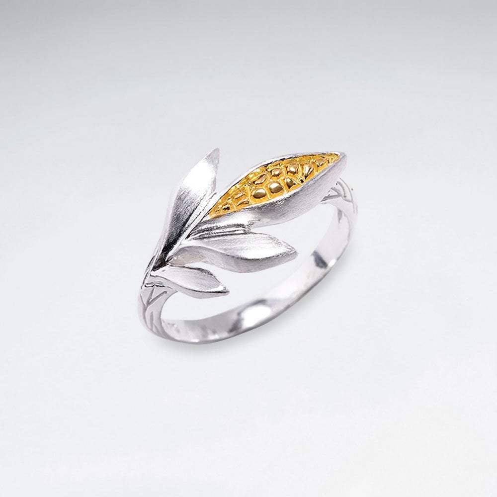 925 Sterling Silver Corn  Ring