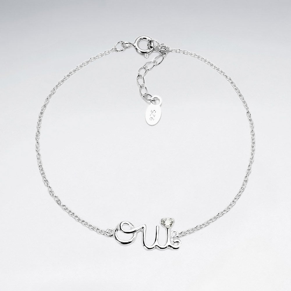 Sterling Silver "Oui" Bracelet