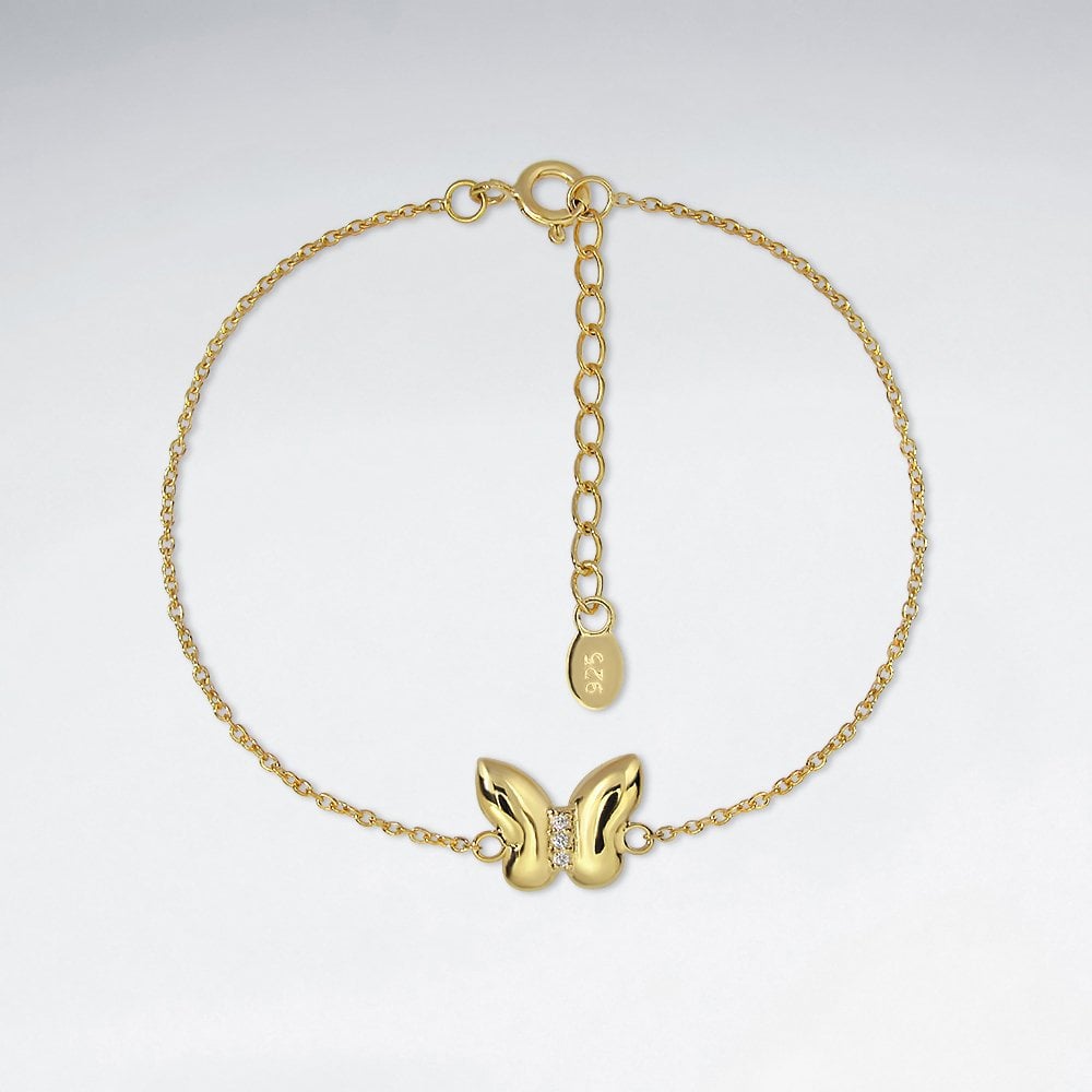 Sterling Silver Adjustable Butterfly Bracelet
