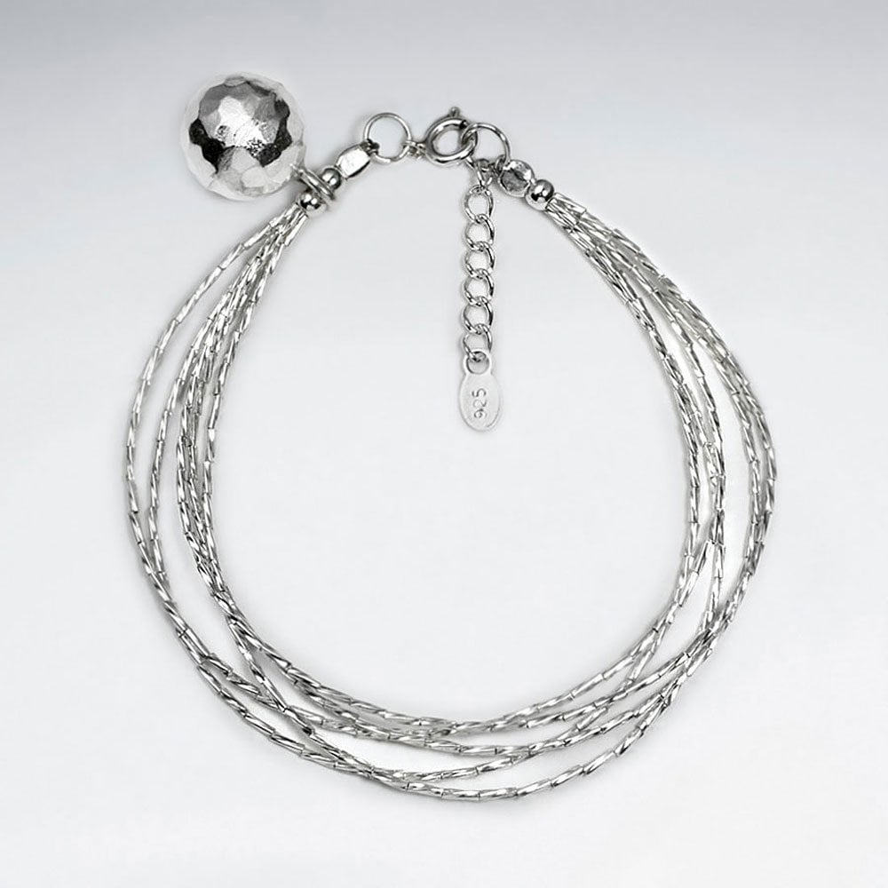 Hill Tribe Silver Multi-Strand Bracelet