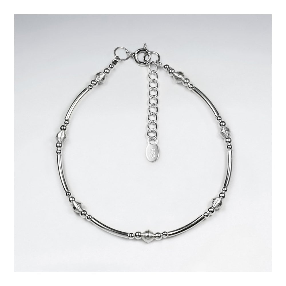 Hill Tribe Silver Minimalist Bead Bracelet