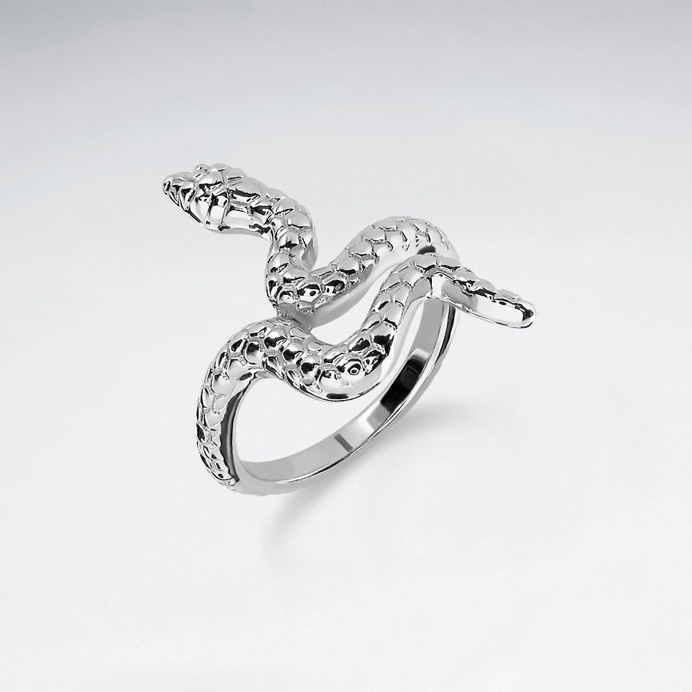 Sterling Silver Snake Animal Ring