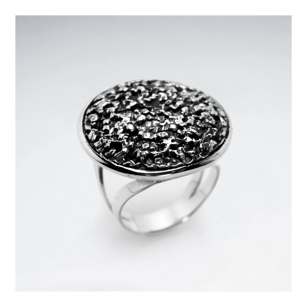 Sterling Silver Textured Cocktail Ring