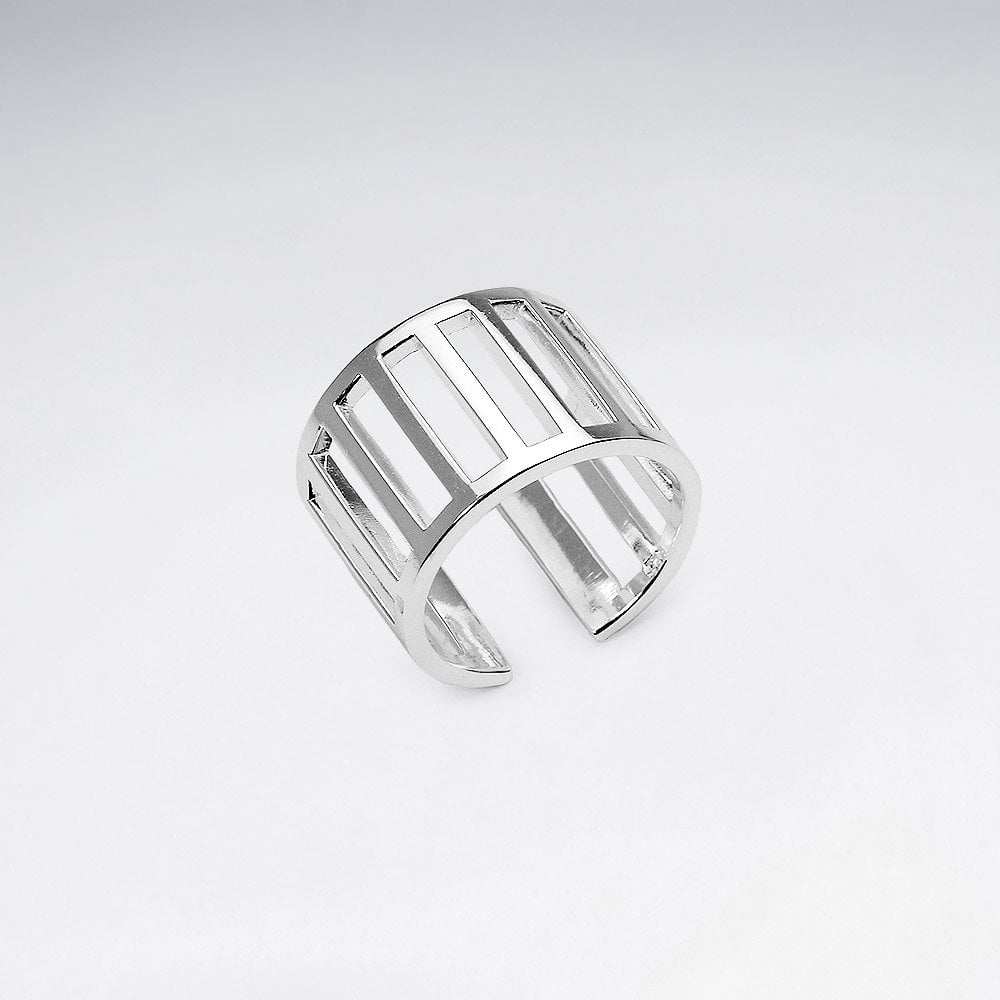 Sterling Silver Openwork Statement Ring