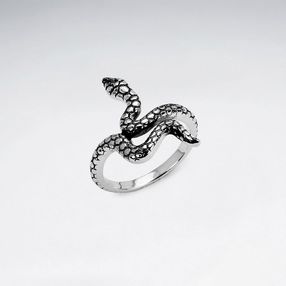 Sterling Silver Snake Animal Ring
