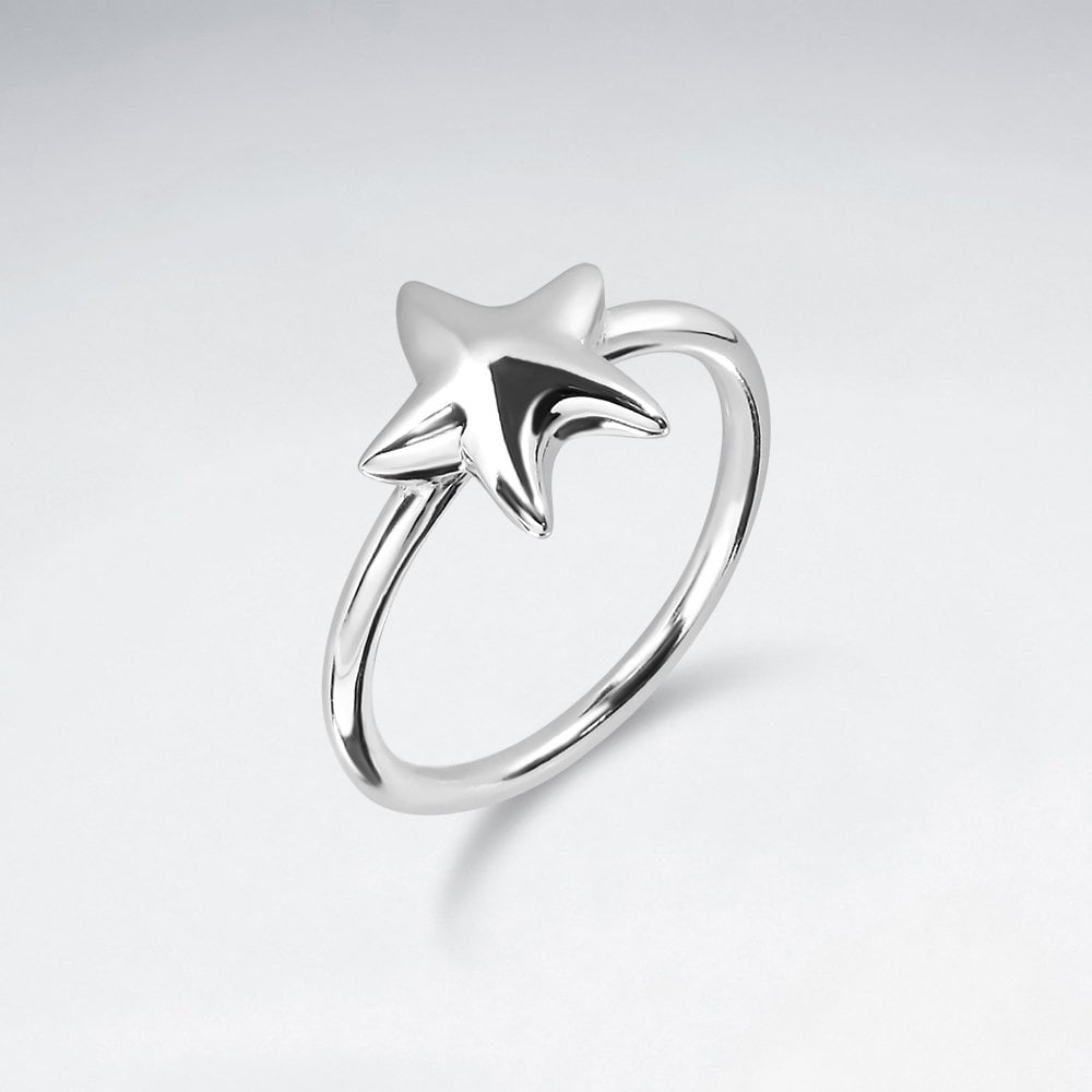 Dainty Sterling Silver Starfish Ring