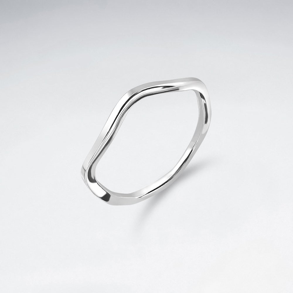Sterling Silver Single Wavy Ring