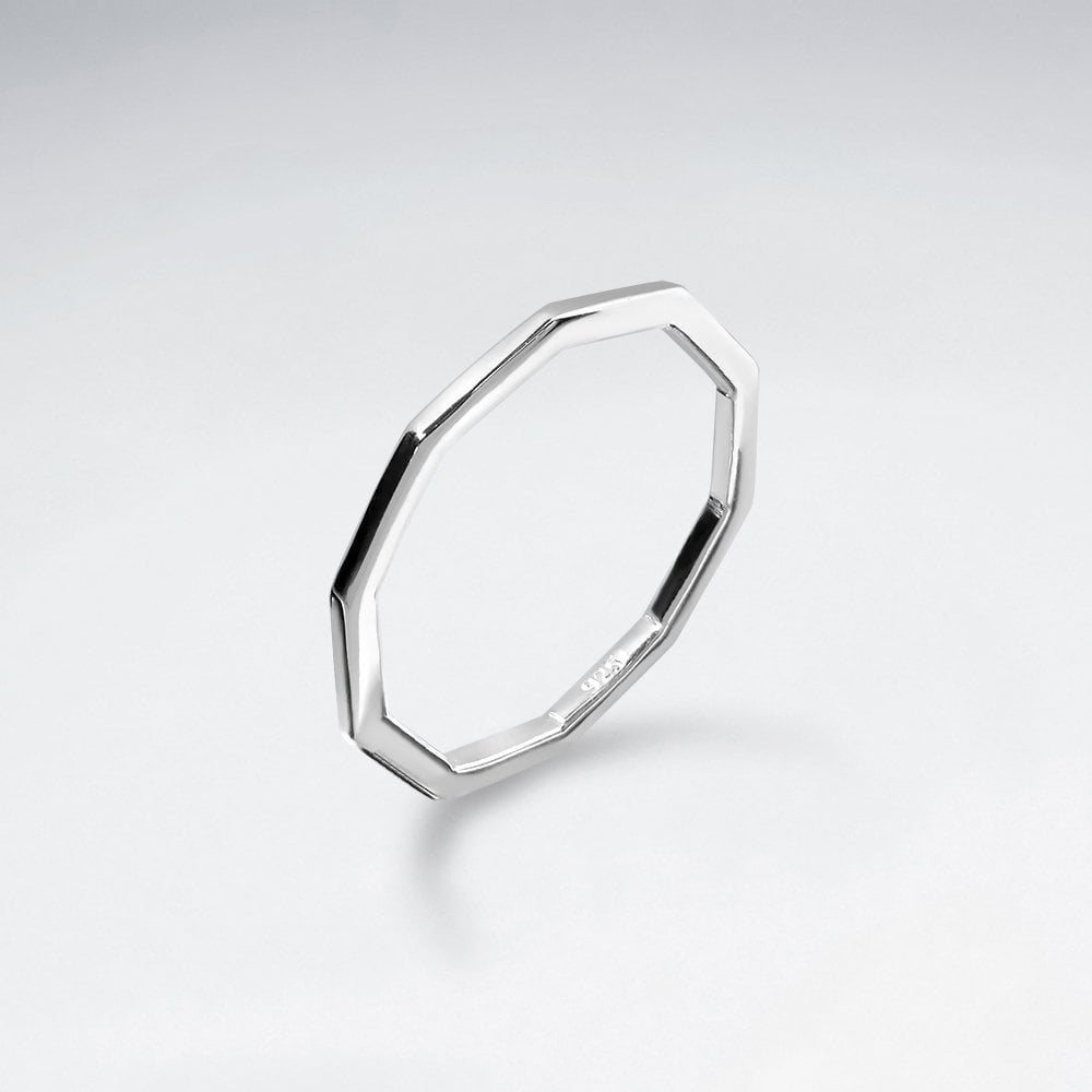 Sterling Silver Geometric Ring