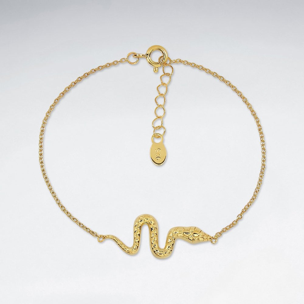 Sterling Silver Slithering Snake Bracelet