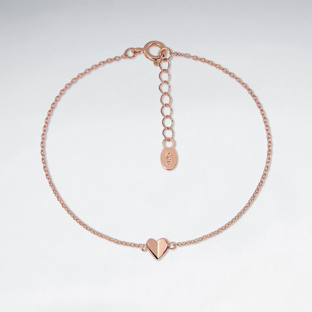 Sterling Silver Heart Adjustable Bracelet