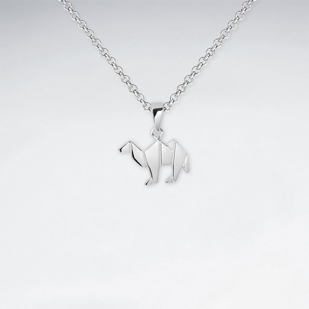 Sterling Silver Origami Camel Pendant