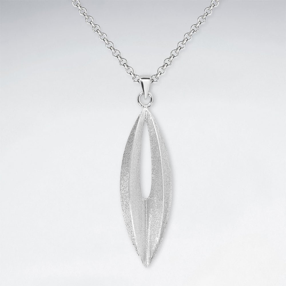 Sterling Silver Open Marquis Pendant